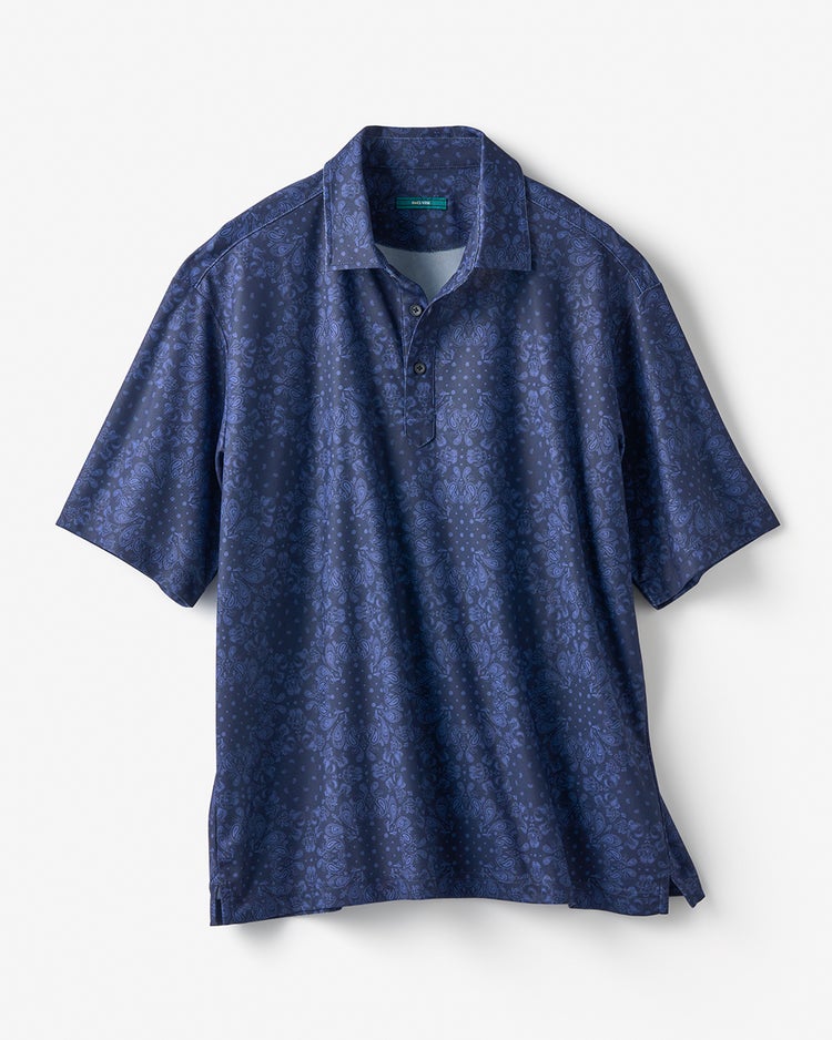 ストレッチジャージゴルフポロシャツ 詳細画像 ペイズリー 1