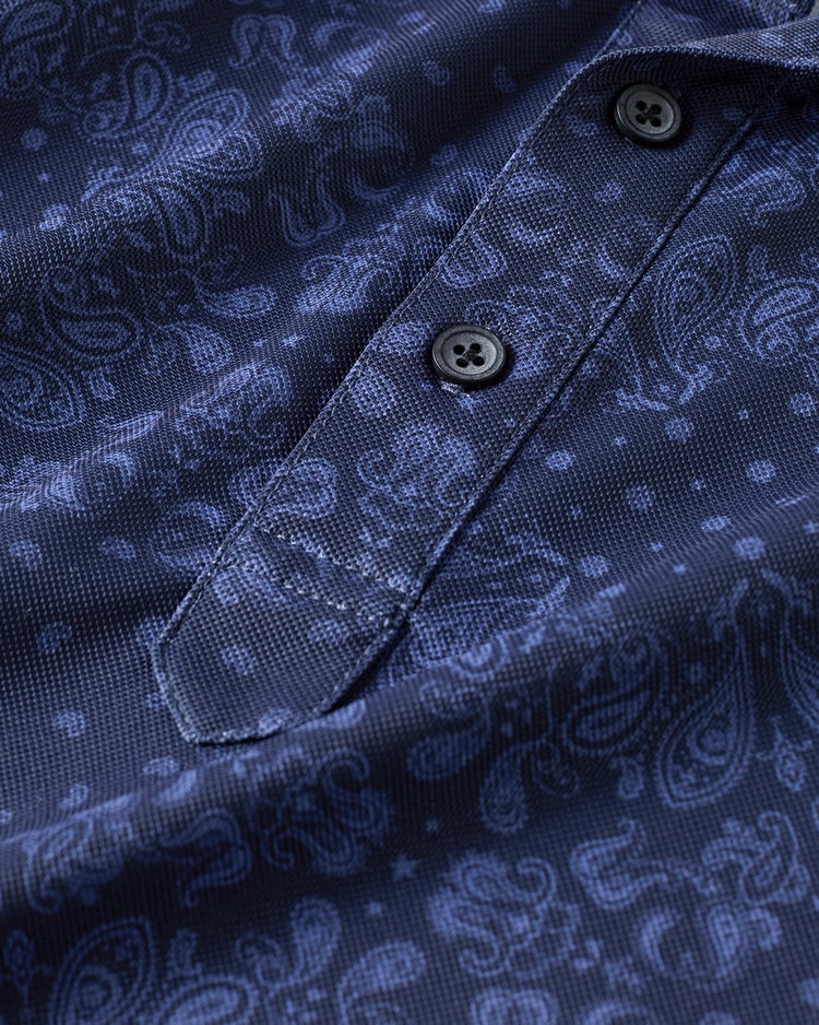 ストレッチジャージゴルフポロシャツ 詳細画像 ペイズリー 2