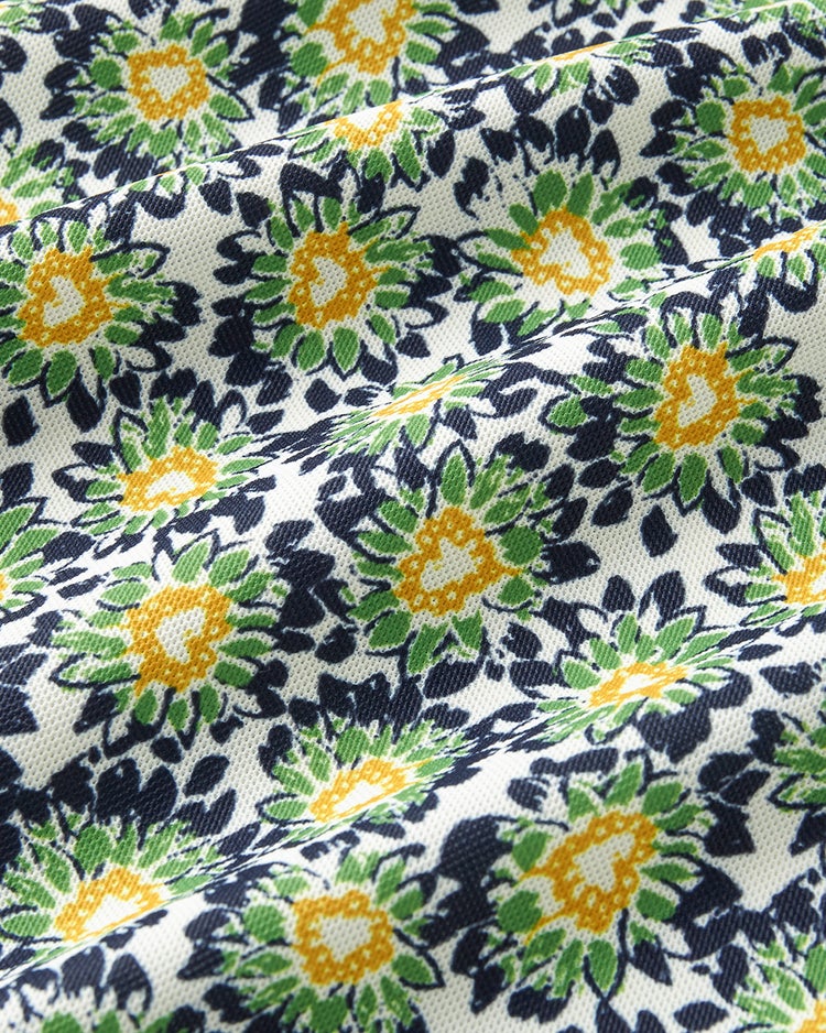 ストレッチジャージゴルフポロシャツ 詳細画像 フラワー 4