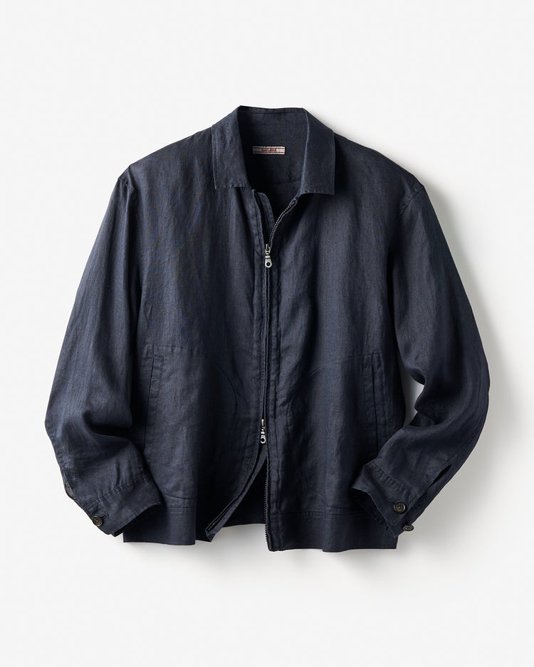 リネンハリントンジャケット 詳細画像 ネイビー 1