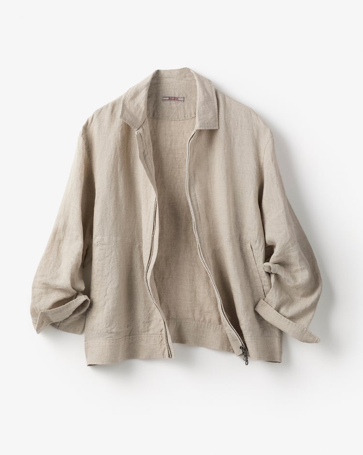 リネンハリントンジャケット 詳細画像 ナチュラル 2