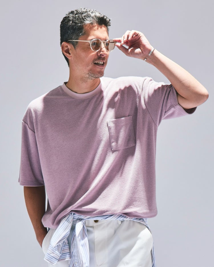 パイルリラックスクルーネックTシャツ 詳細画像 ライラック 1