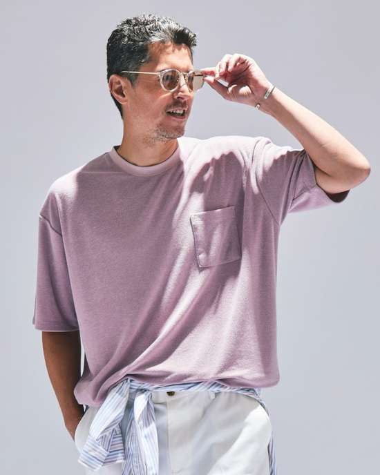 パイルリラックスクルーネックTシャツ