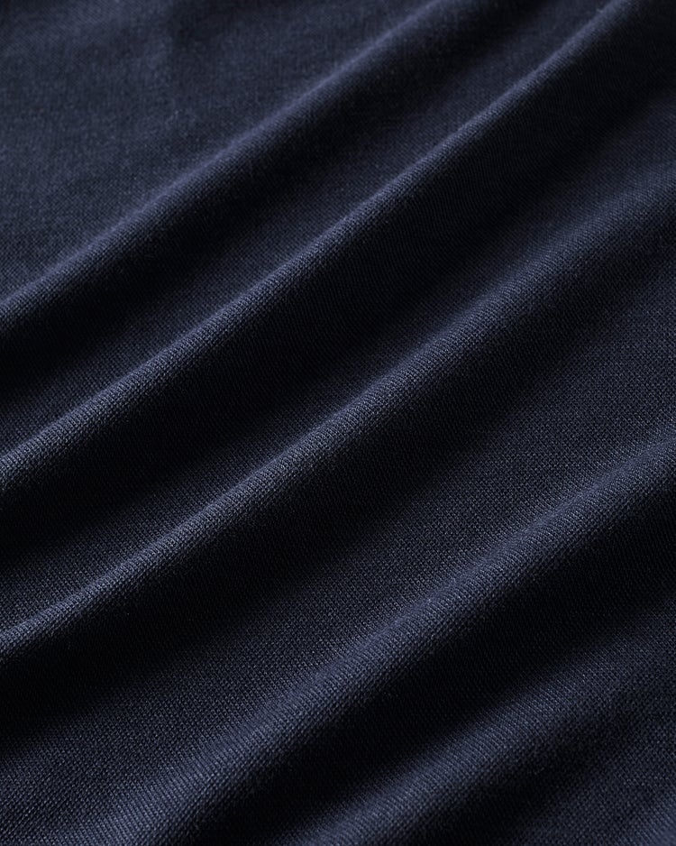 重ね着風クルーネックストレッチロングTシャツ 詳細画像 ネイビー 2