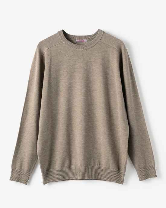 カシミヤシルク混ウォッシャブルクルーニット