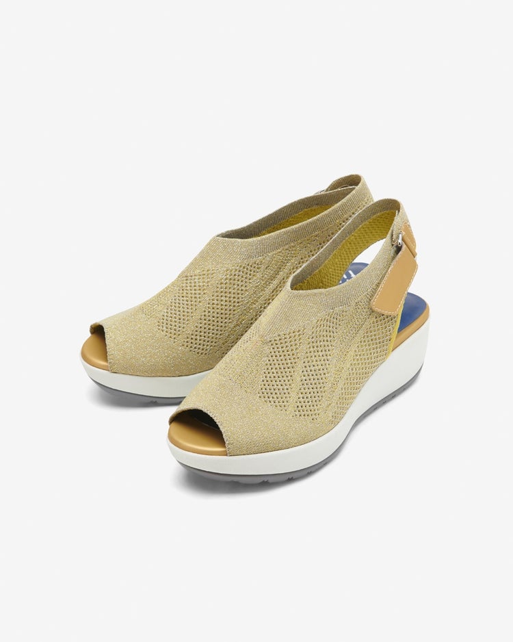 厚底ニットサンダル 詳細画像 イエローグリーン 1