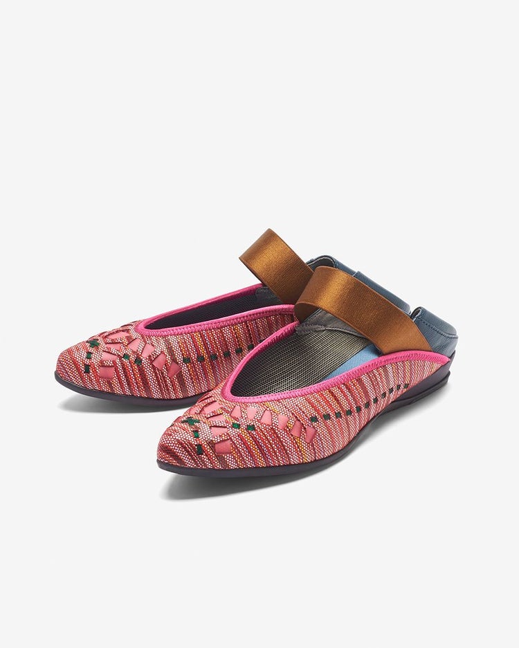 ストラップフラットパンプニーカー 詳細画像 レッド・パターン 3