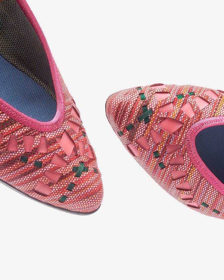 ストラップフラットパンプニーカー 詳細画像 レッド・パターン 8