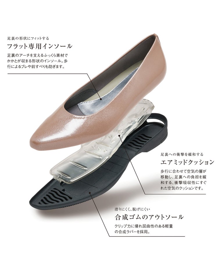 ポインテッドエアフラット 詳細画像 ブラック 8