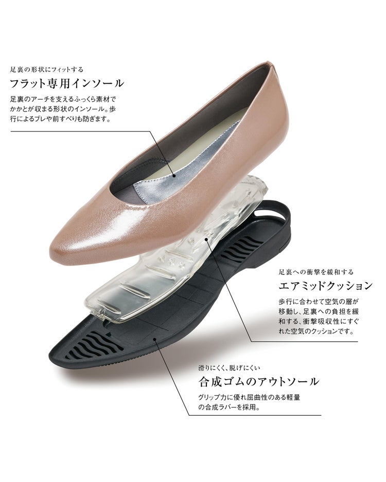 ポインテッドエアフラットモカ 詳細画像 ブラック 8