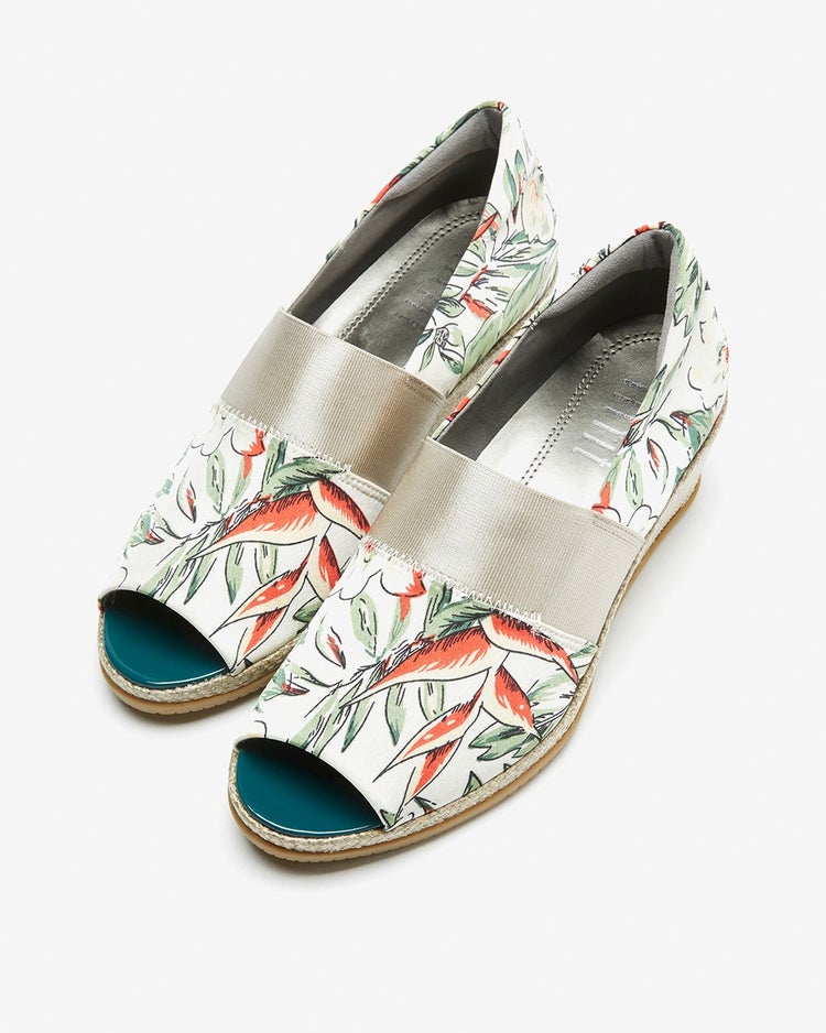 しなやかウエッジストレッチオープントゥ 詳細画像 グリーン・パターン 2