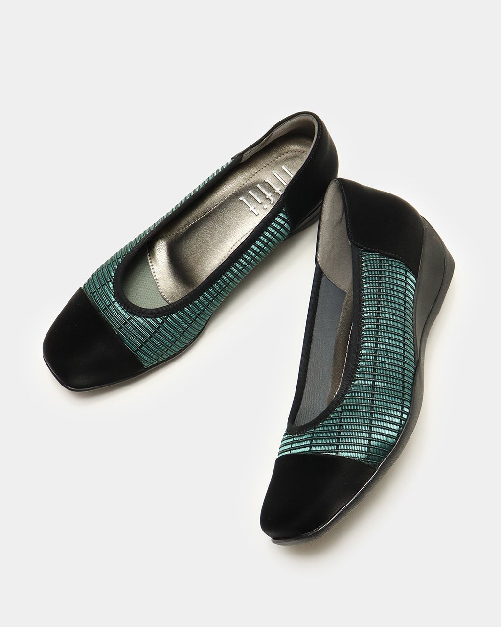 未使用　パンプス　ブルーグレー　23.5 AZUL BY MOUSSY | スクエアトゥストラップフラットパンプス