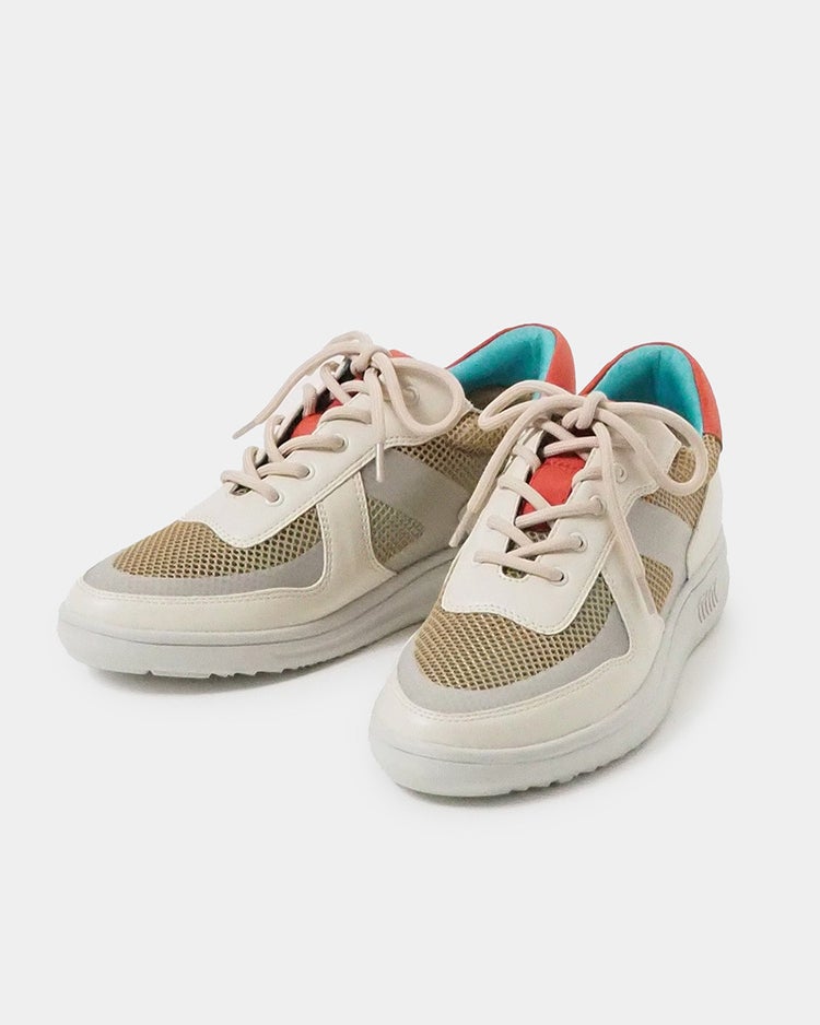 シアーLITEスニーカー 詳細画像 オフホワイト&times;ベージュ 1