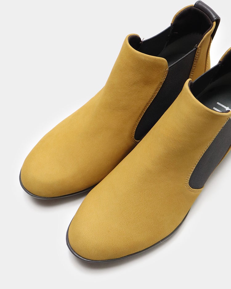 レザーサイドゴアアンクルブーツ 詳細画像 マスタード 9