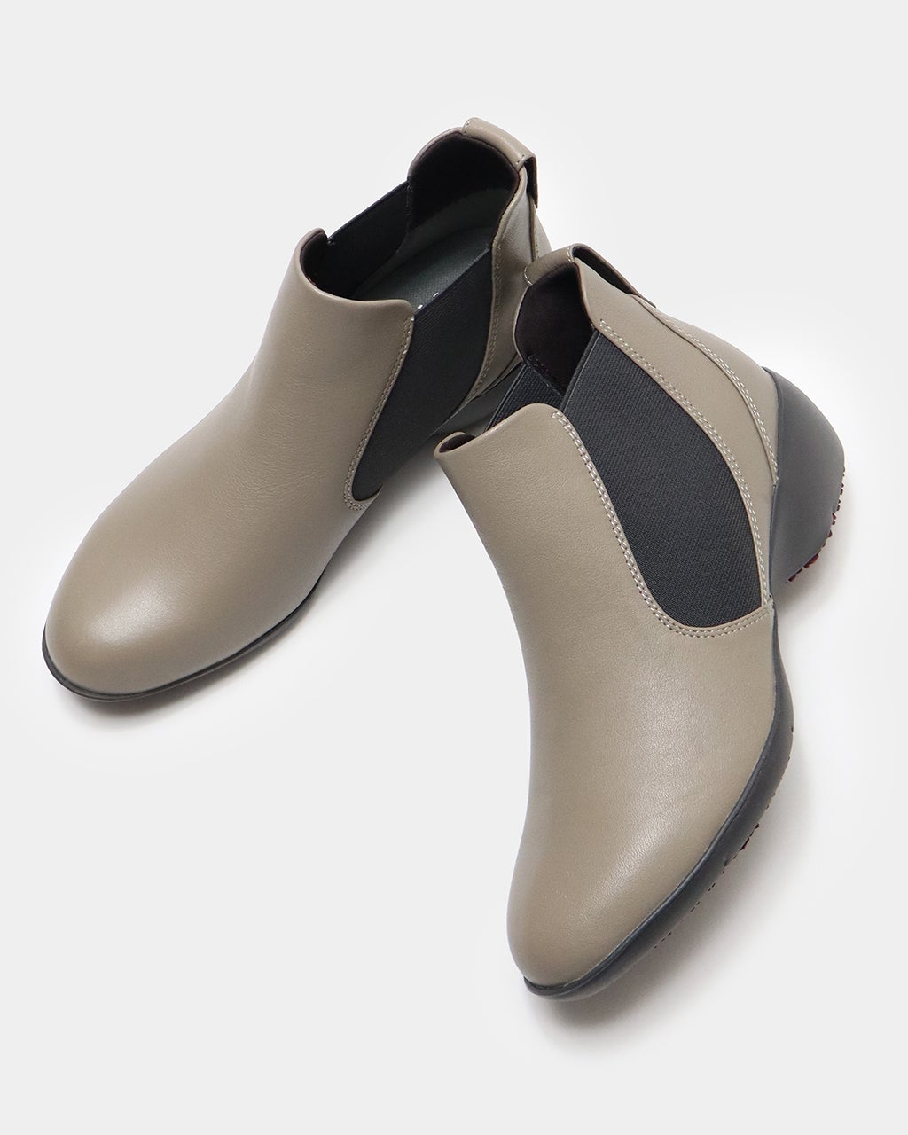 レザーサイドゴアアンクルブーツ/40代50代からのレディース