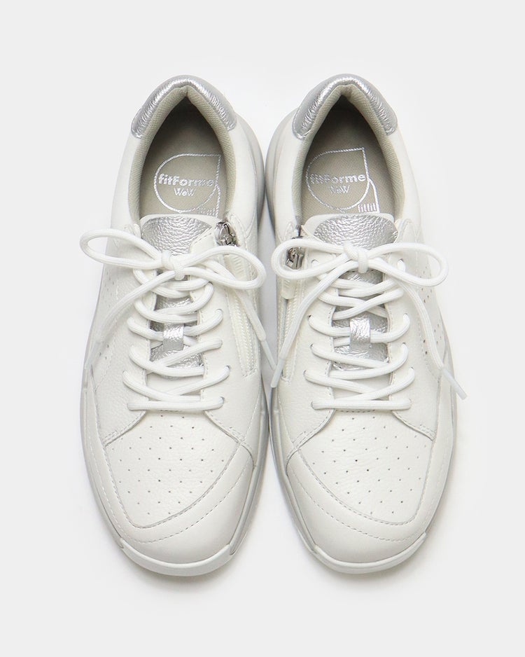 レザージップスニーカーWoW 詳細画像 ホワイト 6