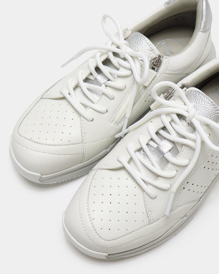 レザージップスニーカーWoW 詳細画像 ホワイト 9