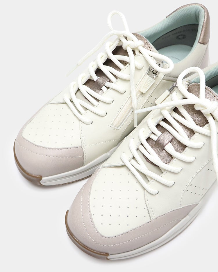 レザージップスニーカーWoW 詳細画像 グレーＸオフ 9