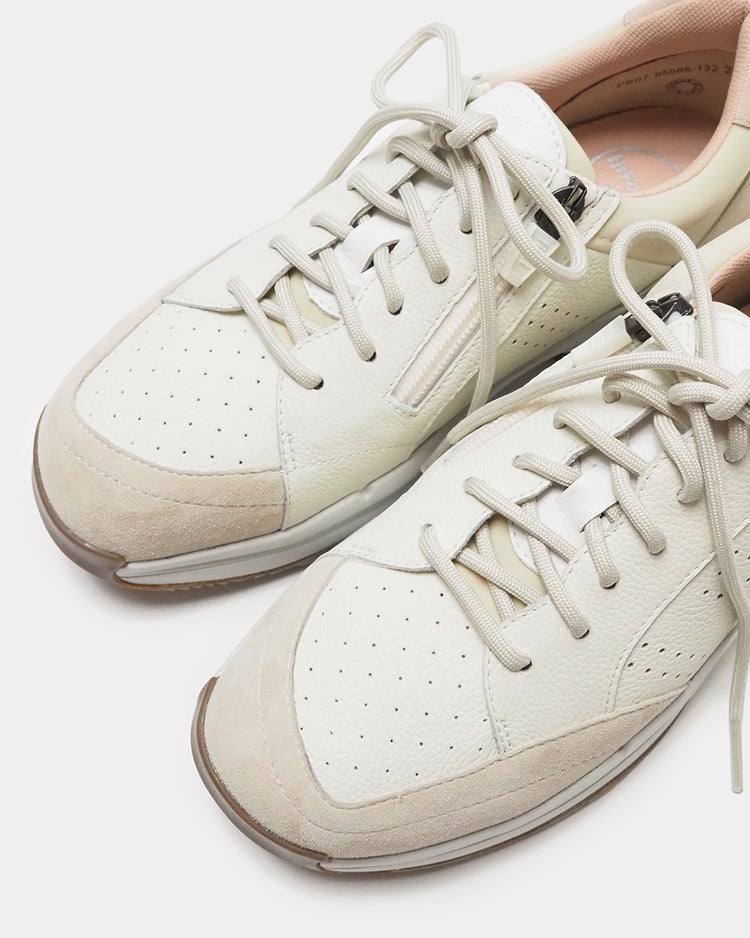 レザージップスニーカーWoW 詳細画像 ライトベージュ 8
