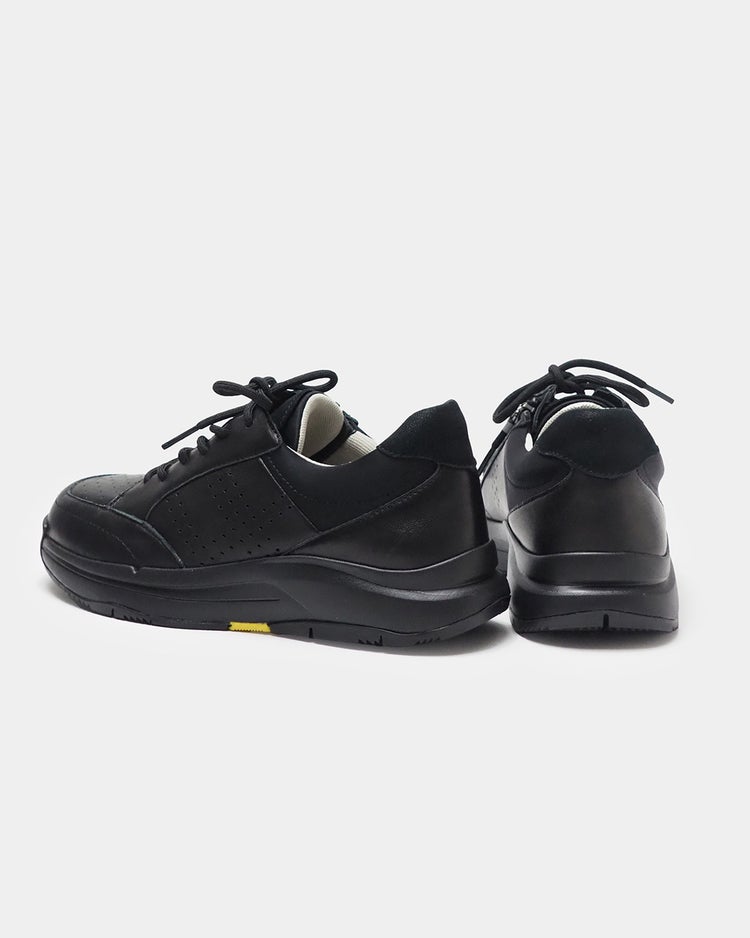 レザージップスニーカーWoW 詳細画像 ブラック&times;ブラック 3