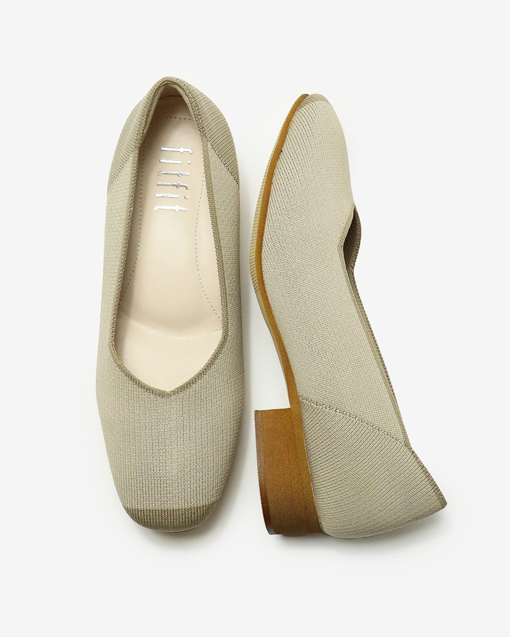 撥水ニットヒールバレエ/40代50代からのレディースファッション通販