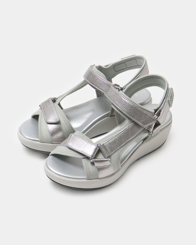 厚底3ベルトサンダル 詳細画像 シルバー 1