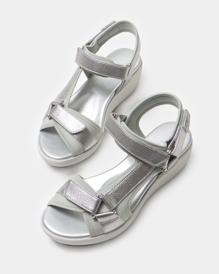 厚底3ベルトサンダル 詳細画像 シルバー 7