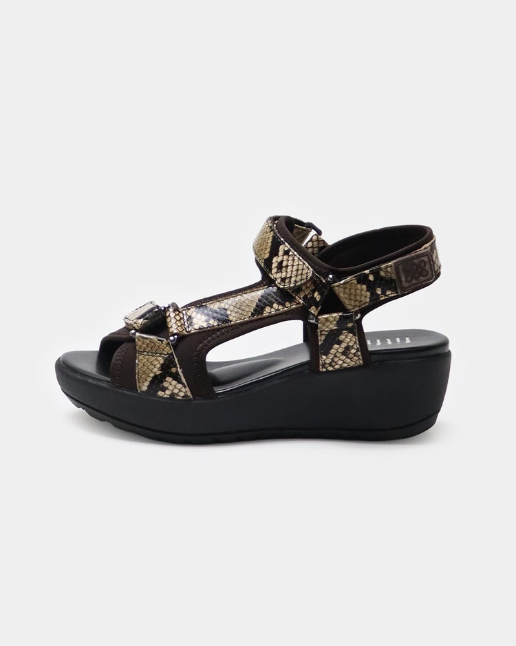 厚底3ベルトサンダル 詳細画像 パイソン 2