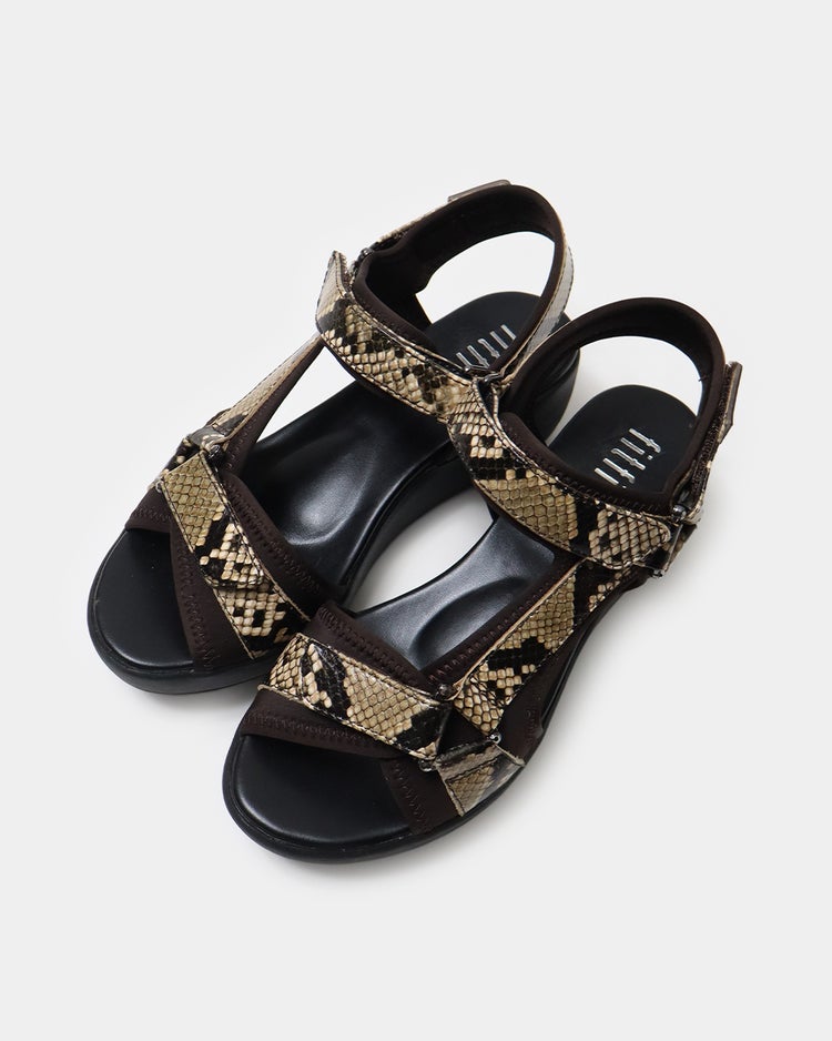 厚底3ベルトサンダル 詳細画像 パイソン 5