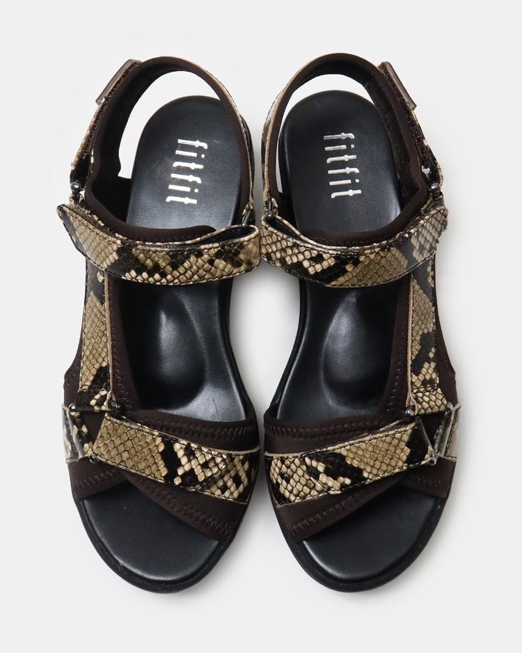 厚底3ベルトサンダル 詳細画像 パイソン 6
