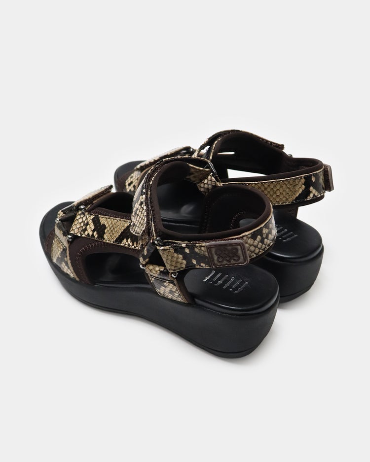 厚底3ベルトサンダル 詳細画像 パイソン 9