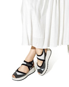 厚底ニットアジャスタブルサンダル