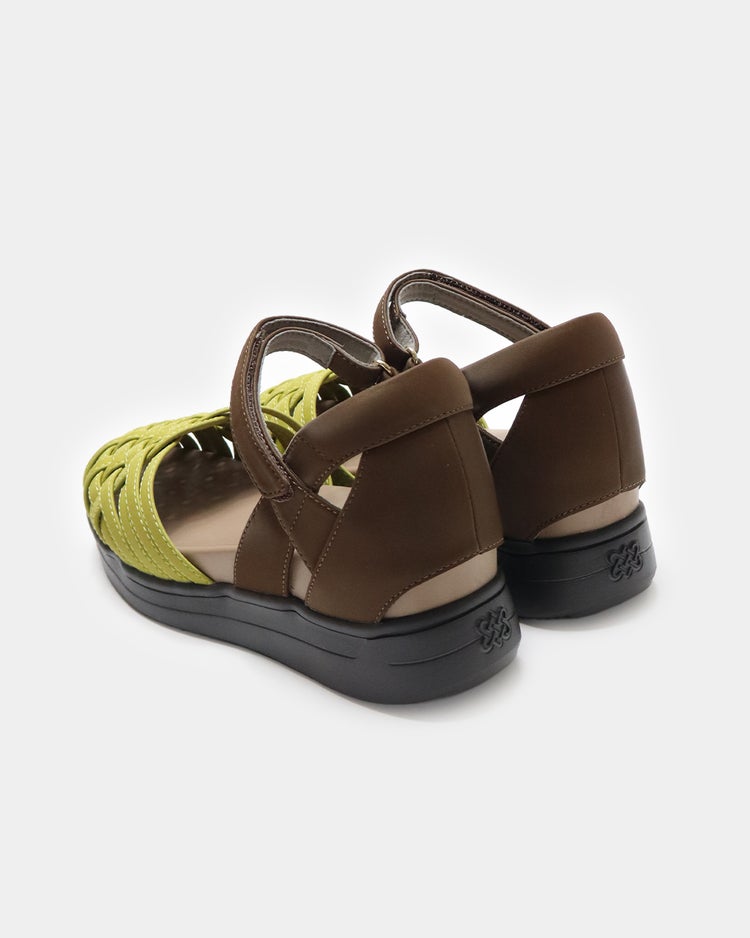 ヒールカバーメッシュLITEサンダル 詳細画像 イエロー&times;ベージュ 10