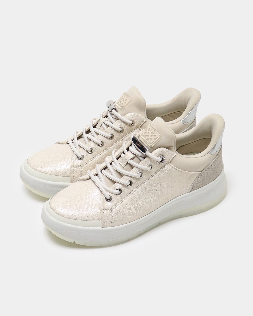 新品　fit fit　フィットフィット　23.5 fitfit 新品23.5cm ◇アウトステッチレザースニーカー(ホワイト