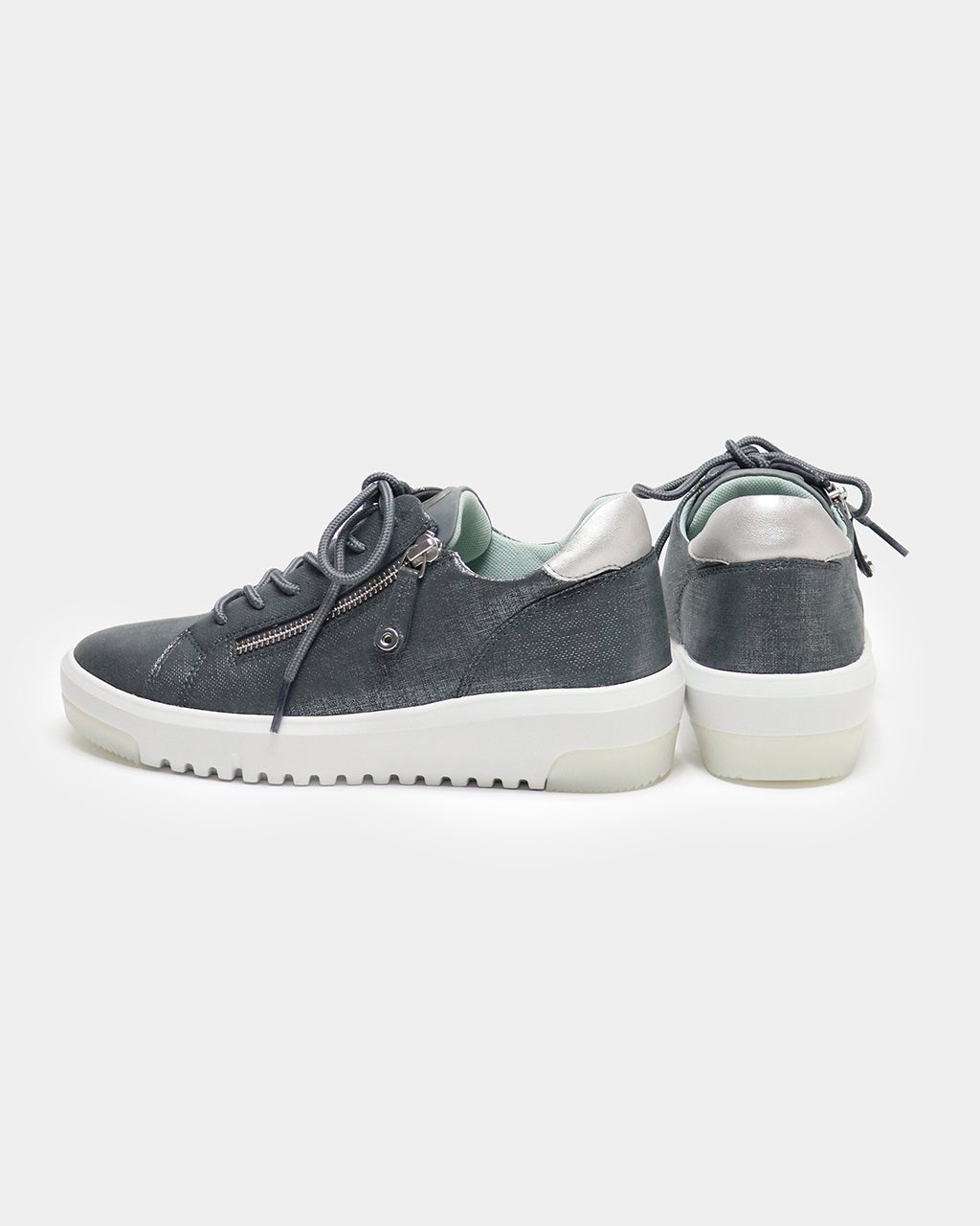 美品 fit fit フィットフィット 25 レザー スニーカー サイドジップ fitfit サイズ交換送料無料 外反母趾 痛くない レザージップ