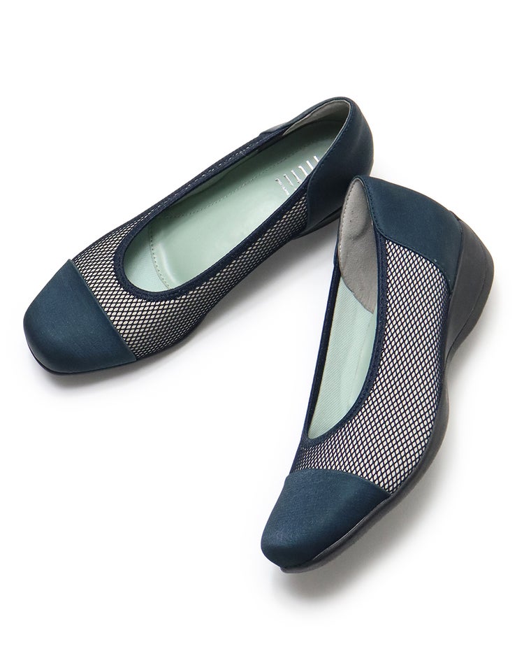 撥水バイカラーパンプス301 詳細画像 ネイビーＸオフ 6