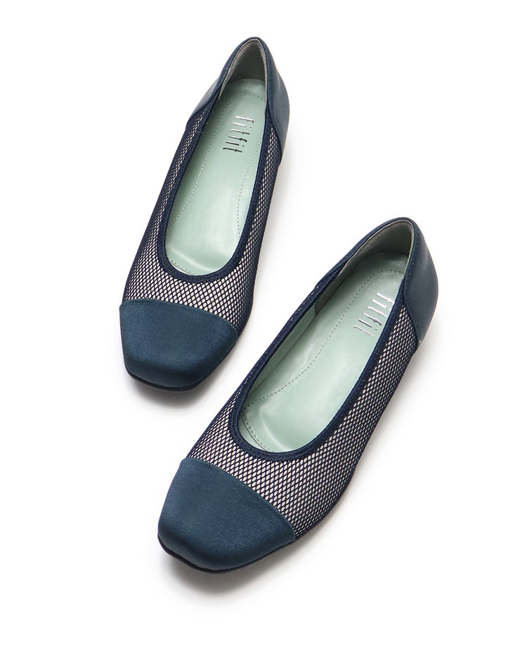 撥水バイカラーパンプス301 詳細画像 ネイビーＸオフ 8