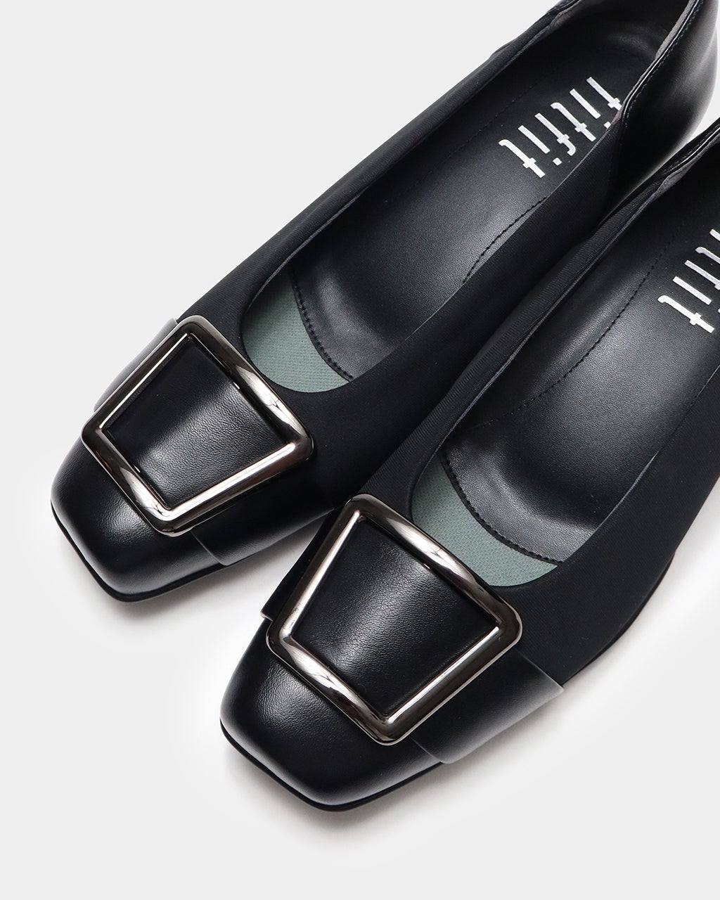 【未使用】fitfit フィットフィット／撥水バックルバレエシューズ 撥水バックルバレエシューズ （グレー） -fitfit(フィット