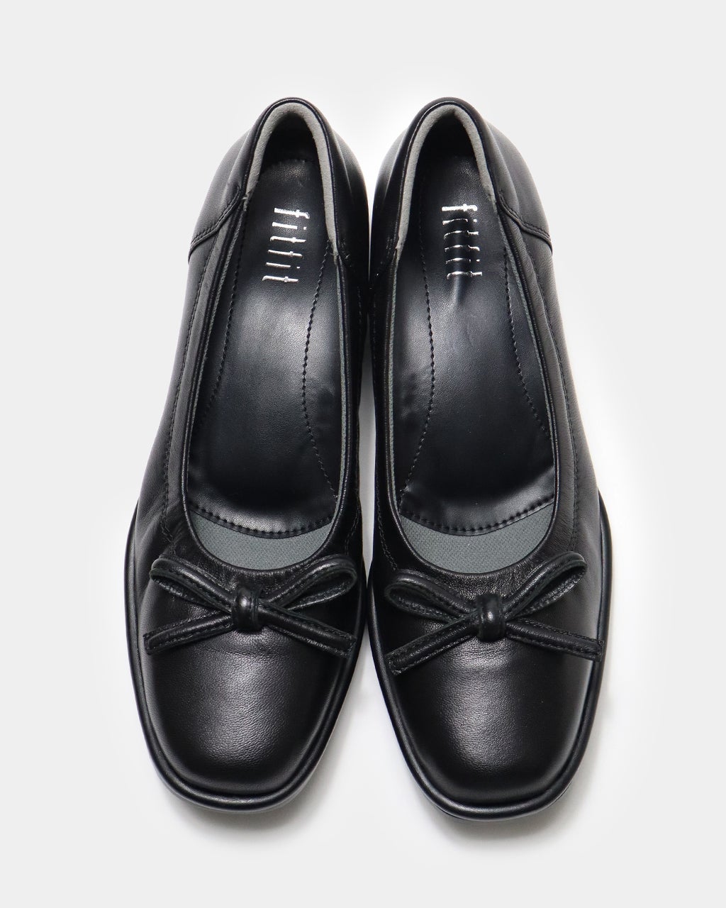 新品FELLER バレエシューズ 黒 リボン付き 18-20cm][CEREMONY STYLE]リボンバレエシューズ(フラット
