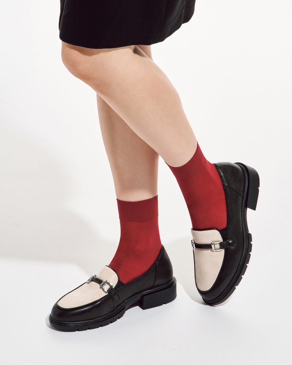 ボリュームソールレザーローファー210/40代50代からのレディース