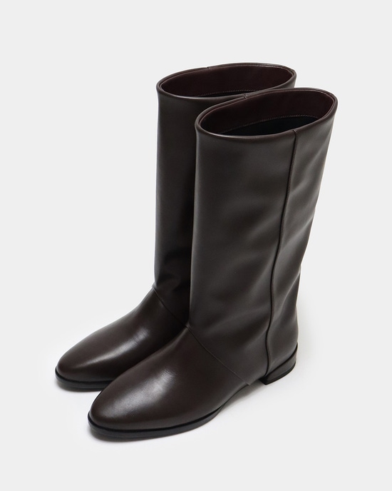 撥水ストレートハーフブーツ