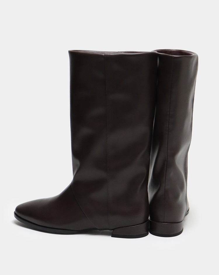撥水ストレートハーフブーツ 詳細画像 ダークブラウン 3