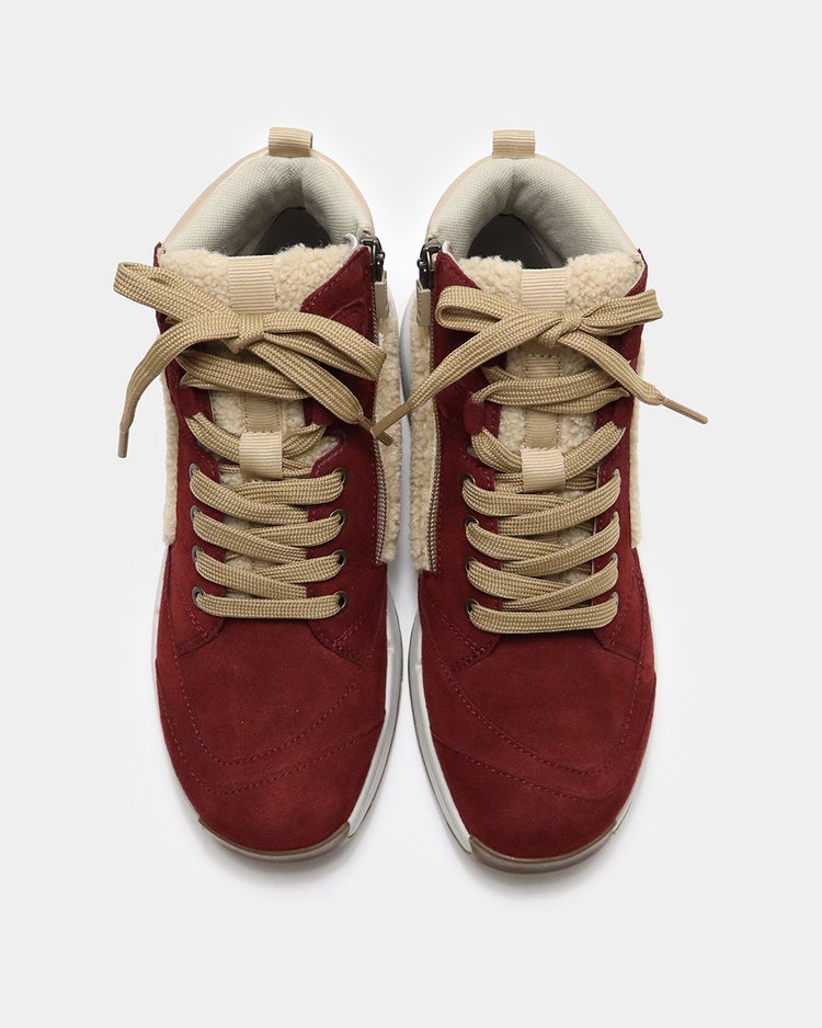 レースアップスニーカーブーツWoW500 詳細画像 バーガンディー 5