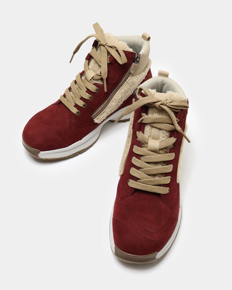 レースアップスニーカーブーツWoW500 詳細画像 バーガンディー 7