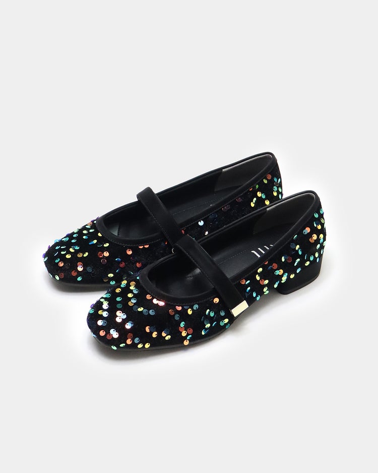 キラキラストラップバレエ800 詳細画像 ブラックマルチ 1