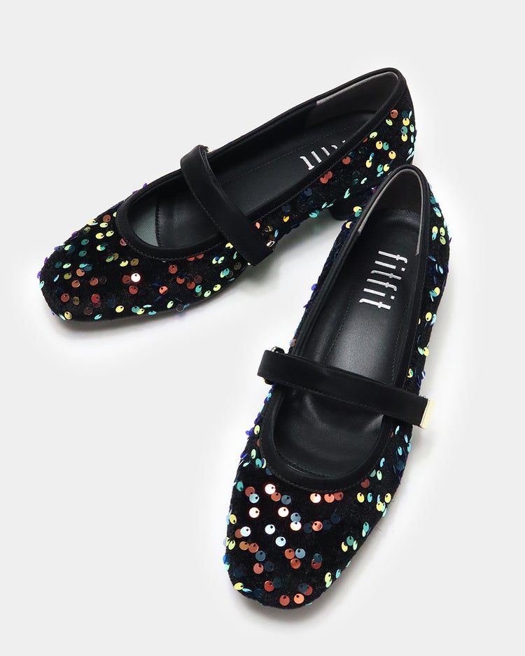 キラキラストラップバレエ800 詳細画像 ブラックマルチ 5