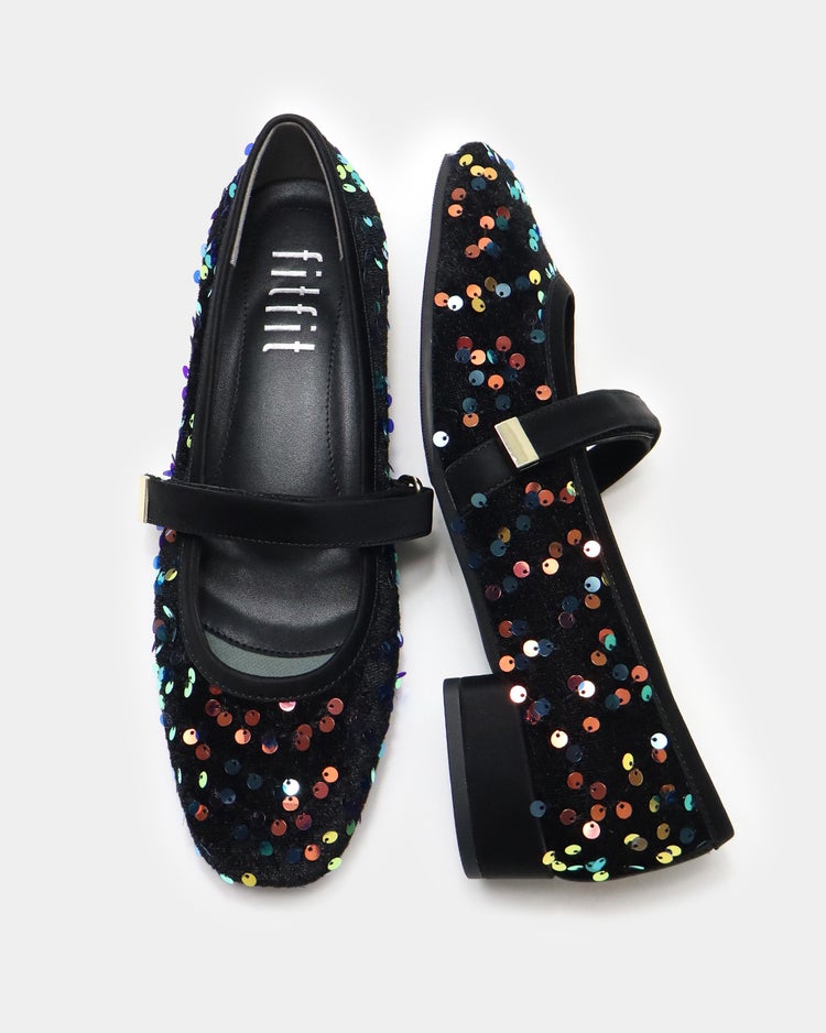 キラキラストラップバレエ800 詳細画像 ブラックマルチ 6