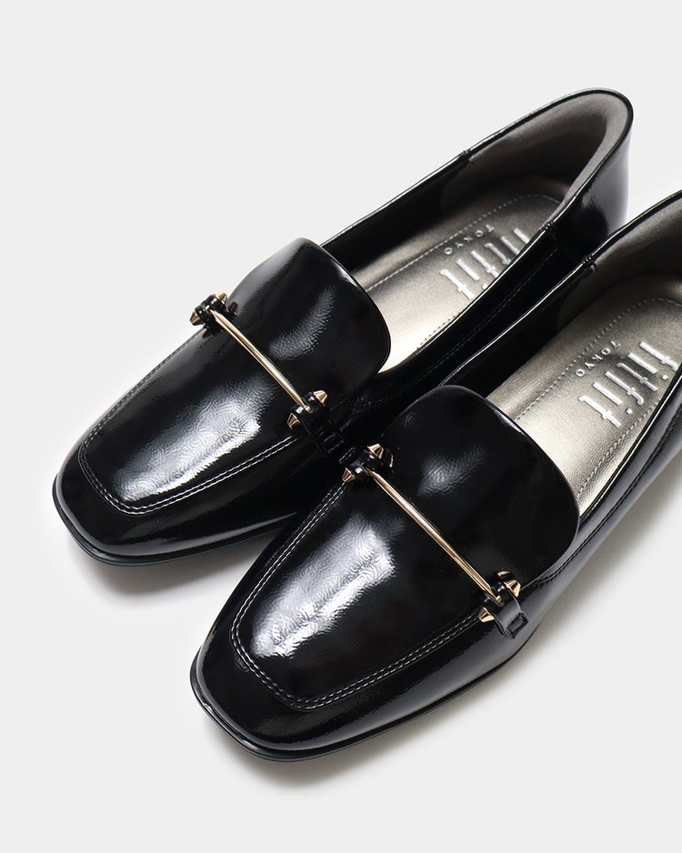 撥水ソフトストレッチローファー801 詳細画像 エナメルブラック 5