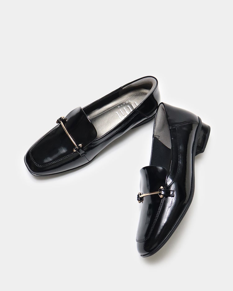 撥水ソフトストレッチローファー801 詳細画像 エナメルブラック 7