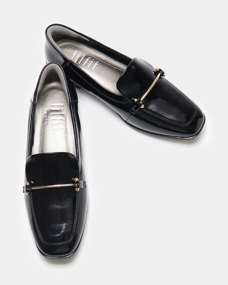 撥水ソフトストレッチローファー801 詳細画像 エナメルブラック 9